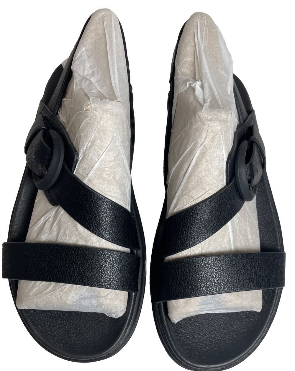 Naturalizer Hope Faux Leather Flat Slip On Slingback Sandals Shoes Sz 7M